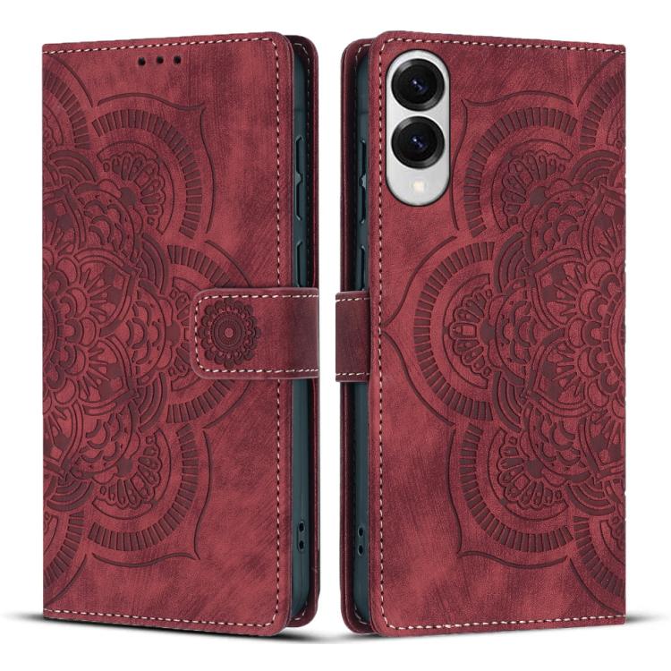 Mandala Embossed Retro Frosted Leather Phone Case, For Samsung Galaxy S26+ 5G, For Samsung Galaxy S26 Edge 5G, For Samsung Galaxy S26 Ultra 5G, For Samsung Galaxy S26 5G, For Samsung Galaxy S25 FE 5G, For Samsung Galaxy S25 Edge 5G                     ...