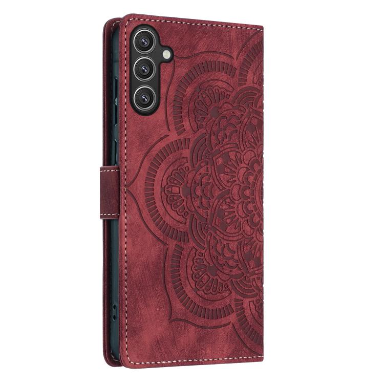 Mandala Embossed Retro Frosted Leather Phone Case, For Samsung Galaxy S24 FE 5G, For Samsung Galaxy S24 Ultra 5G, For Samsung Galaxy S24+ 5G, For Samsung Galaxy S24 5G, For Samsung Galaxy S23 FE 5G, For Samsung Galaxy S23 Ultra 5G                      ...