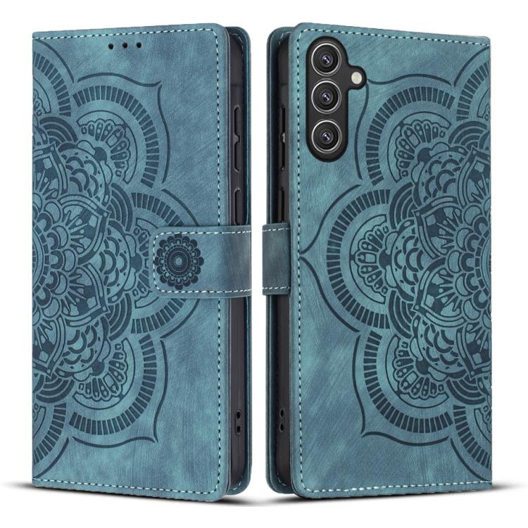 Mandala Embossed Retro Frosted Leather Phone Case, For Samsung Galaxy S25 Ultra 5G, For Samsung Galaxy S24 FE 5G, For Samsung Galaxy S24 Ultra 5G, For Samsung Galaxy S24+ 5G, For Samsung Galaxy S24 5G, For Samsung Galaxy S23 FE 5G                      ...