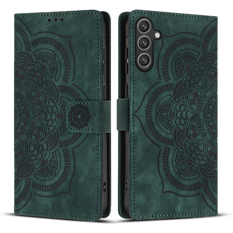Mandala Embossed Retro Frosted Leather Phone Case, For Samsung Galaxy S25 Ultra 5G, For Samsung Galaxy S24 FE 5G, For Samsung Galaxy S24 Ultra 5G, For Samsung Galaxy S24+ 5G, For Samsung Galaxy S24 5G, For Samsung Galaxy S23 FE 5G                      ...