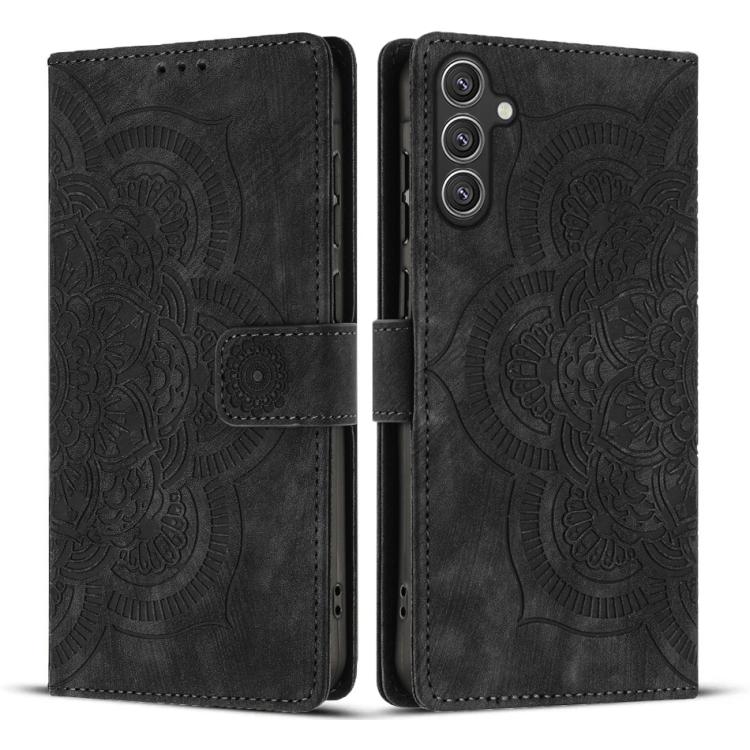 Mandala Embossed Retro Frosted Leather Phone Case, For Samsung Galaxy S25 Ultra 5G, For Samsung Galaxy S24 FE 5G, For Samsung Galaxy S24 Ultra 5G, For Samsung Galaxy S24+ 5G, For Samsung Galaxy S24 5G, For Samsung Galaxy S23 FE 5G                      ...