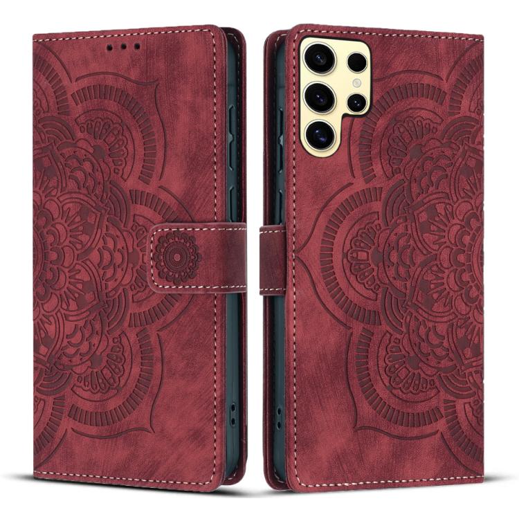 Mandala Embossed Retro Frosted Leather Phone Case, For Samsung Galaxy S25 Ultra 5G, For Samsung Galaxy S24 FE 5G, For Samsung Galaxy S24 Ultra 5G, For Samsung Galaxy S24+ 5G, For Samsung Galaxy S24 5G, For Samsung Galaxy S23 FE 5G                      ...