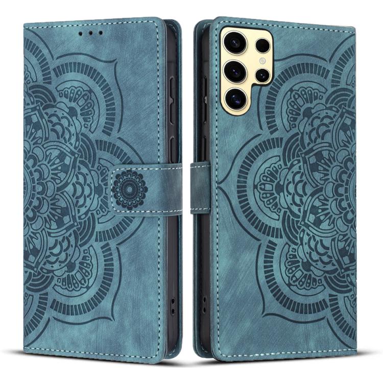 Mandala Embossed Retro Frosted Leather Phone Case, For Samsung Galaxy S25 Ultra 5G, For Samsung Galaxy S24 FE 5G, For Samsung Galaxy S24 Ultra 5G, For Samsung Galaxy S24+ 5G, For Samsung Galaxy S24 5G, For Samsung Galaxy S23 FE 5G                      ...