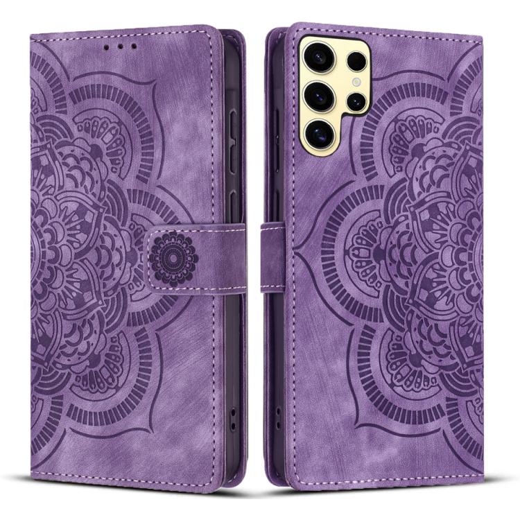 Mandala Embossed Retro Frosted Leather Phone Case, For Samsung Galaxy S25 Ultra 5G, For Samsung Galaxy S24 FE 5G, For Samsung Galaxy S24 Ultra 5G, For Samsung Galaxy S24+ 5G, For Samsung Galaxy S24 5G, For Samsung Galaxy S23 FE 5G                      ...