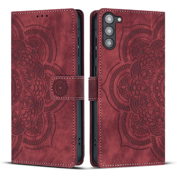Mandala Embossed Retro Frosted Leather Phone Case, For Samsung Galaxy S24 FE 5G, For Samsung Galaxy S24 Ultra 5G, For Samsung Galaxy S24+ 5G, For Samsung Galaxy S24 5G, For Samsung Galaxy S23 FE 5G, For Samsung Galaxy S23 Ultra 5G                      ...