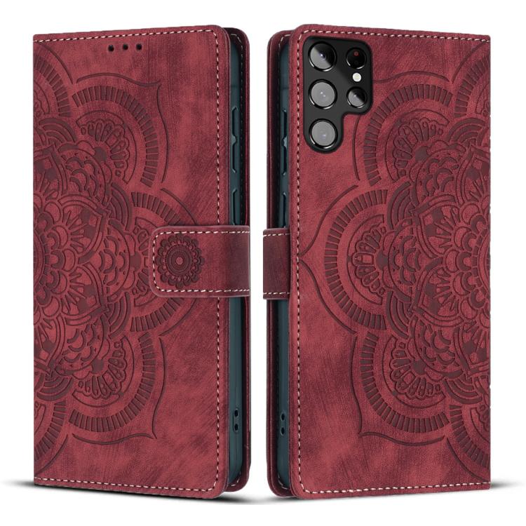 Mandala Embossed Retro Frosted Leather Phone Case, For Samsung Galaxy S20 FE, For Samsung Galaxy S22 Ultra 5G, For Samsung Galaxy S22+ 5G, For Samsung Galaxy S22 5G, For Samsung Galaxy S21 FE 5G, For Samsung Galaxy S21 5G, For Samsung Galaxy S21+ 5G   ...