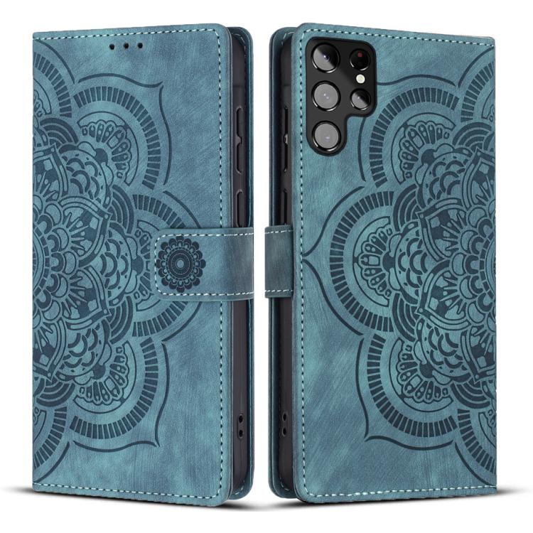 Mandala Embossed Retro Frosted Leather Phone Case, For Samsung Galaxy S20 FE, For Samsung Galaxy S22 Ultra 5G, For Samsung Galaxy S22+ 5G, For Samsung Galaxy S22 5G, For Samsung Galaxy S21 FE 5G, For Samsung Galaxy S21 5G, For Samsung Galaxy S21+ 5G   ...