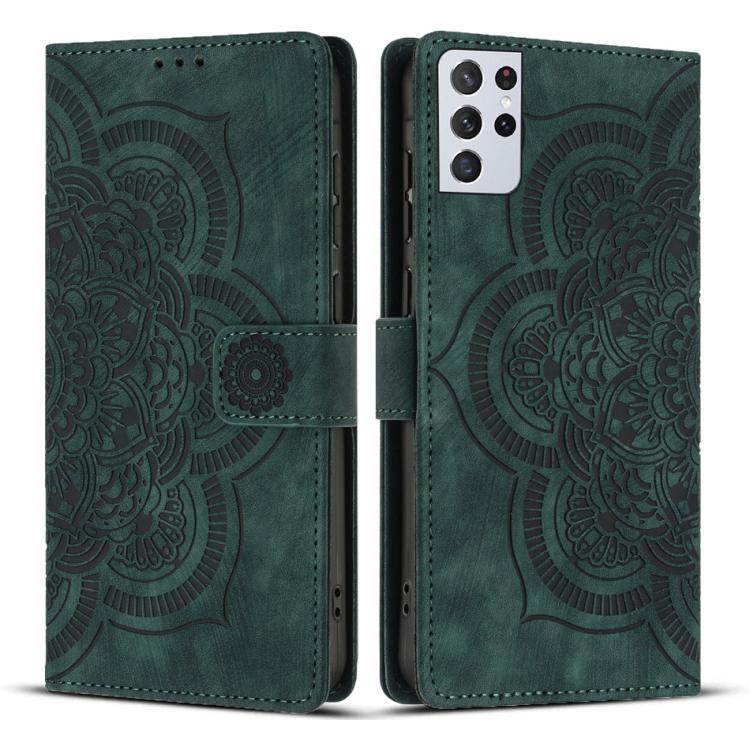 Mandala Embossed Retro Frosted Leather Phone Case, For Samsung Galaxy S22 Ultra 5G, For Samsung Galaxy S22+ 5G, For Samsung Galaxy S22 5G, For Samsung Galaxy S21 FE 5G, For Samsung Galaxy S21 5G, For Samsung Galaxy S21+ 5G, For Samsung Galaxy S21 Ultra 5G