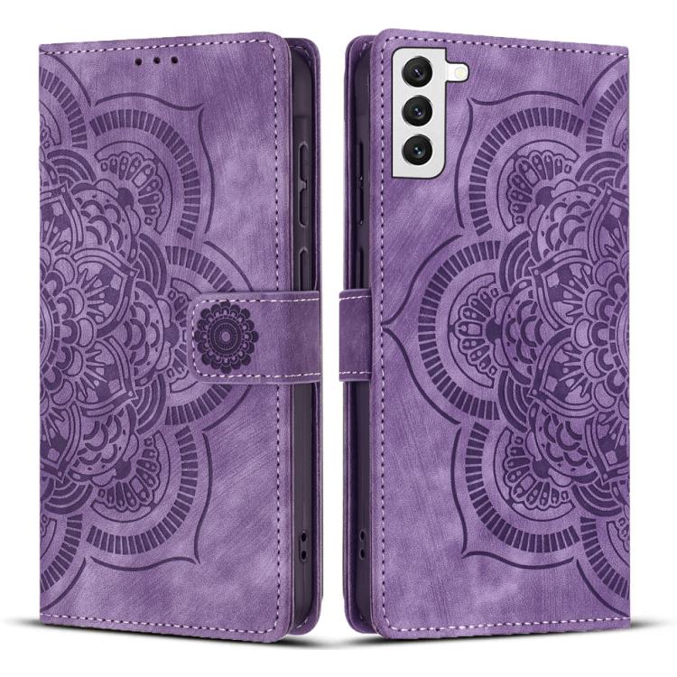 Mandala Embossed Retro Frosted Leather Phone Case, For Samsung Galaxy S20 FE, For Samsung Galaxy S22 Ultra 5G, For Samsung Galaxy S22+ 5G, For Samsung Galaxy S22 5G, For Samsung Galaxy S21 FE 5G, For Samsung Galaxy S21 5G, For Samsung Galaxy S21+ 5G   ...