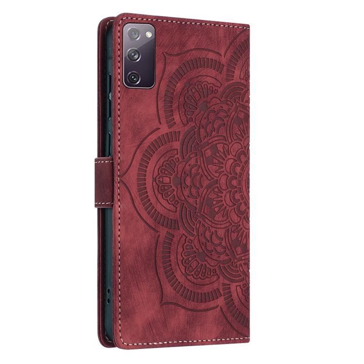Mandala Embossed Retro Frosted Leather Phone Case, For Samsung Galaxy S20 FE, For Samsung Galaxy S22 Ultra 5G, For Samsung Galaxy S22+ 5G, For Samsung Galaxy S22 5G, For Samsung Galaxy S21 FE 5G, For Samsung Galaxy S21 5G, For Samsung Galaxy S21+ 5G   ...