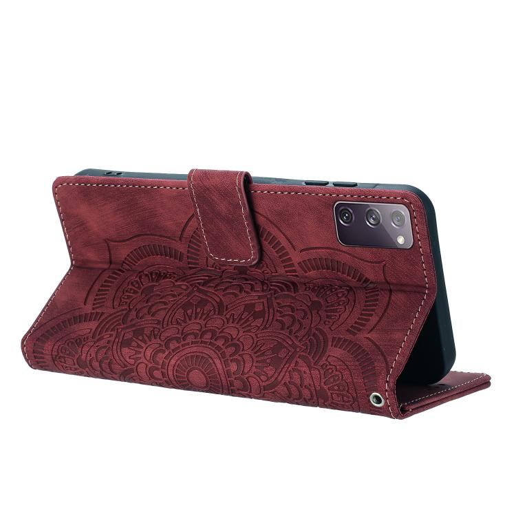 Mandala Embossed Retro Frosted Leather Phone Case, For Samsung Galaxy S20 FE, For Samsung Galaxy S22 Ultra 5G, For Samsung Galaxy S22+ 5G, For Samsung Galaxy S22 5G, For Samsung Galaxy S21 FE 5G, For Samsung Galaxy S21 5G, For Samsung Galaxy S21+ 5G   ...