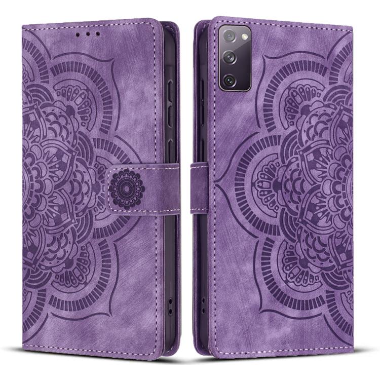 Mandala Embossed Retro Frosted Leather Phone Case, For Samsung Galaxy S20 FE, For Samsung Galaxy S22 Ultra 5G, For Samsung Galaxy S22+ 5G, For Samsung Galaxy S22 5G, For Samsung Galaxy S21 FE 5G, For Samsung Galaxy S21 5G, For Samsung Galaxy S21+ 5G   ...