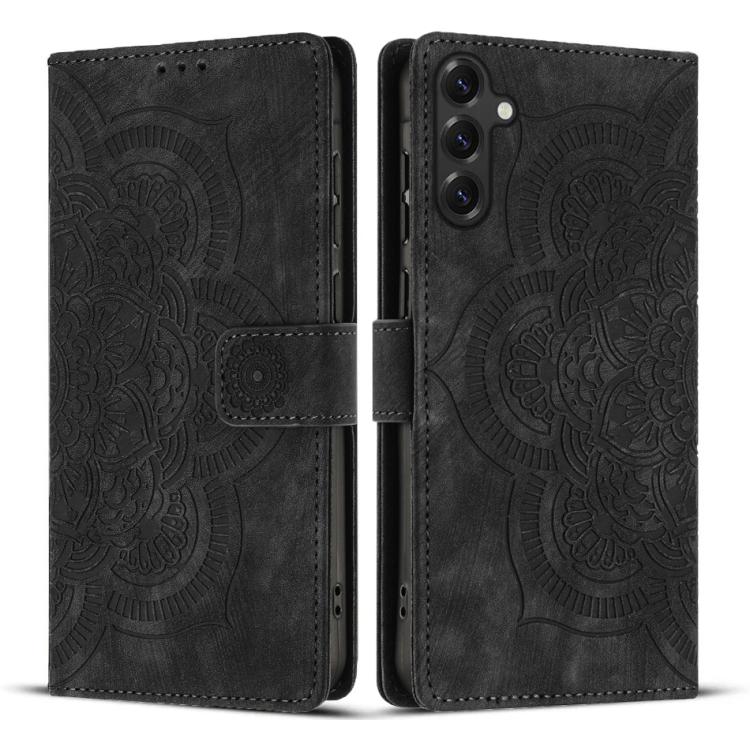 Mandala Embossed Retro Frosted Leather Phone Case, For Galaxy S26 FE 5G, For Samsung Galaxy S26+ 5G, For Samsung Galaxy S26 Edge 5G, For Samsung Galaxy S26 Ultra 5G, For Samsung Galaxy S26 5G, For Samsung Galaxy S25 FE 5G, For Samsung Galaxy S25 Edge 5...