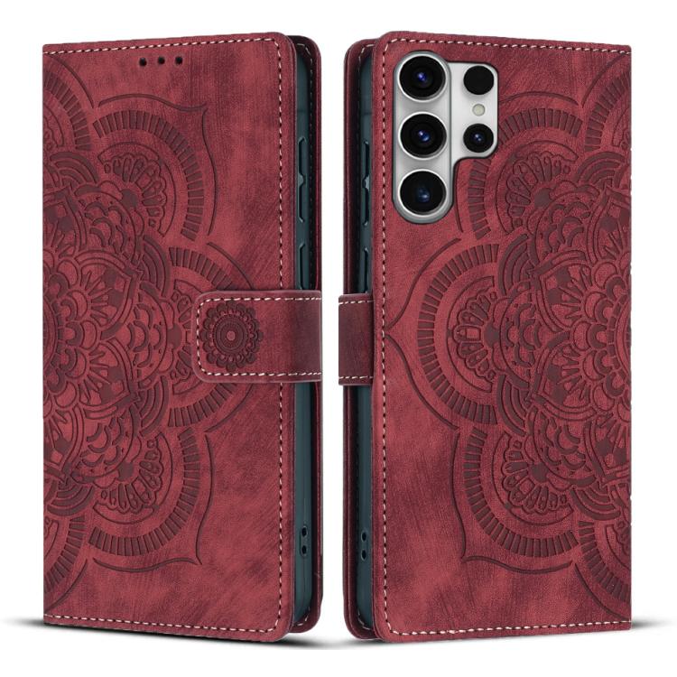 Mandala Embossed Retro Frosted Leather Phone Case, For Galaxy S26 FE 5G, For Samsung Galaxy S26+ 5G, For Samsung Galaxy S26 Edge 5G, For Samsung Galaxy S26 Ultra 5G, For Samsung Galaxy S26 5G, For Samsung Galaxy S25 FE 5G, For Samsung Galaxy S25 Edge 5...