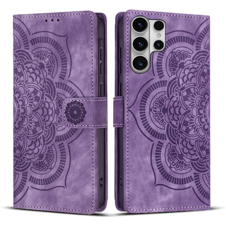 Mandala Embossed Retro Frosted Leather Phone Case, For Galaxy S26 FE 5G, For Samsung Galaxy S26+ 5G, For Samsung Galaxy S26 Edge 5G, For Samsung Galaxy S26 Ultra 5G, For Samsung Galaxy S26 5G, For Samsung Galaxy S25 FE 5G, For Samsung Galaxy S25 Edge 5...