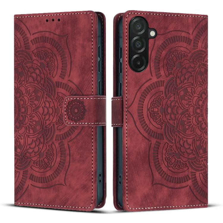 Mandala Embossed Retro Frosted Leather Phone Case, For Galaxy S26 FE 5G, For Samsung Galaxy S26+ 5G, For Samsung Galaxy S26 Edge 5G, For Samsung Galaxy S26 Ultra 5G, For Samsung Galaxy S26 5G, For Samsung Galaxy S25 FE 5G, For Samsung Galaxy S25 Edge 5...