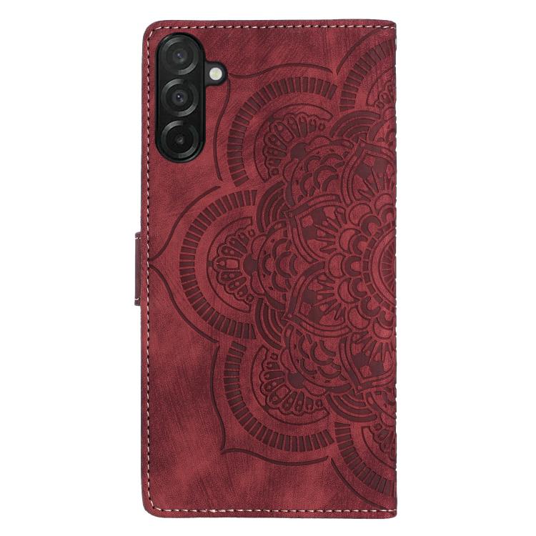 Mandala Embossed Retro Frosted Leather Phone Case, For Galaxy S26 FE 5G, For Samsung Galaxy S26+ 5G, For Samsung Galaxy S26 Edge 5G, For Samsung Galaxy S26 Ultra 5G, For Samsung Galaxy S26 5G, For Samsung Galaxy S25 FE 5G, For Samsung Galaxy S25 Edge 5...