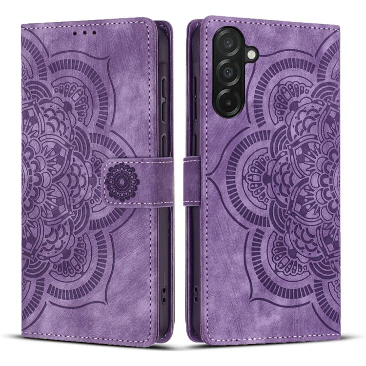 Mandala Embossed Retro Frosted Leather Phone Case, For Galaxy S26 FE 5G, For Samsung Galaxy S26+ 5G, For Samsung Galaxy S26 Edge 5G, For Samsung Galaxy S26 Ultra 5G, For Samsung Galaxy S26 5G, For Samsung Galaxy S25 FE 5G, For Samsung Galaxy S25 Edge 5...