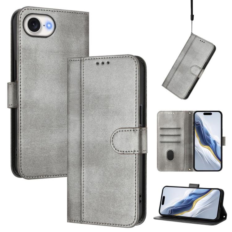 Line Splicing Buckle Retro Leather Phone Case, For iPhone 18 Pro / 17 Pro, For iPhone 18 Pro Max / 17 Pro Max, For iPhone 17e / 16e, For iPhone 17, For iPhone Air, For iPhone 16 Pro Max