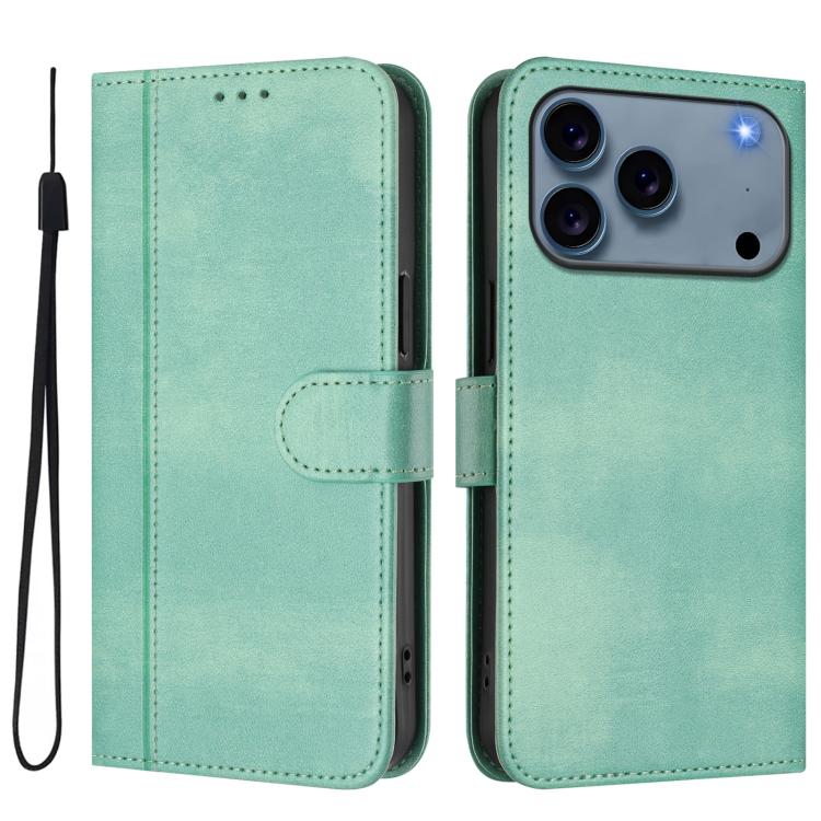Line Splicing Buckle Retro Leather Phone Case, For iPhone 18 Pro / 17 Pro, For iPhone 18 Pro Max / 17 Pro Max, For iPhone 17e / 16e, For iPhone 17, For iPhone Air, For iPhone 16 Pro Max