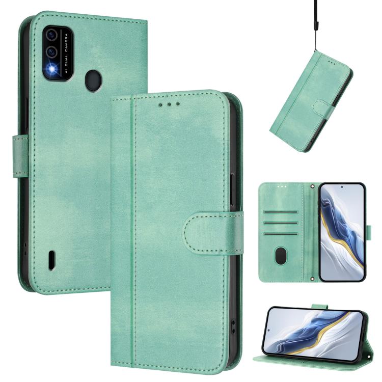 Line Splicing Buckle Retro Leather Phone Case, For itel P40, For itel P38, For itel S17 / Vision 3, For itel A48