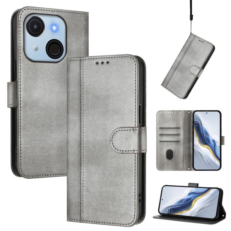 Line Splicing Buckle Retro Leather Phone Case, For itel Power 70, For itel S25 Ultra 4G, For itel S25 4G, For itel A80 4G, For itel A50C, For itel A50
