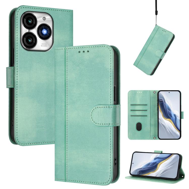 Line Splicing Buckle Retro Leather Phone Case, For itel A05s, For itel A70, For itel A60 / A60s, For itel S23+, For itel S23, For itel S18 / Vision 5