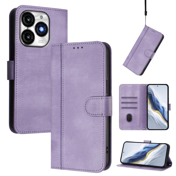 Line Splicing Buckle Retro Leather Phone Case, For itel A05s, For itel A70, For itel A60 / A60s, For itel S23+, For itel S23, For itel S18 / Vision 5