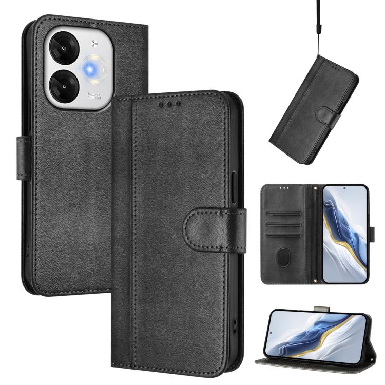 Line Splicing Buckle Retro Leather Phone Case, For itel Power 70, For itel S25 Ultra 4G, For itel S25 4G, For itel A80 4G, For itel A50C, For itel A50