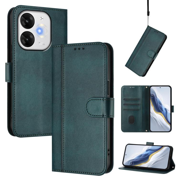 Line Splicing Buckle Retro Leather Phone Case, For itel Power 70, For itel S25 Ultra 4G, For itel S25 4G, For itel A80 4G, For itel A50C, For itel A50