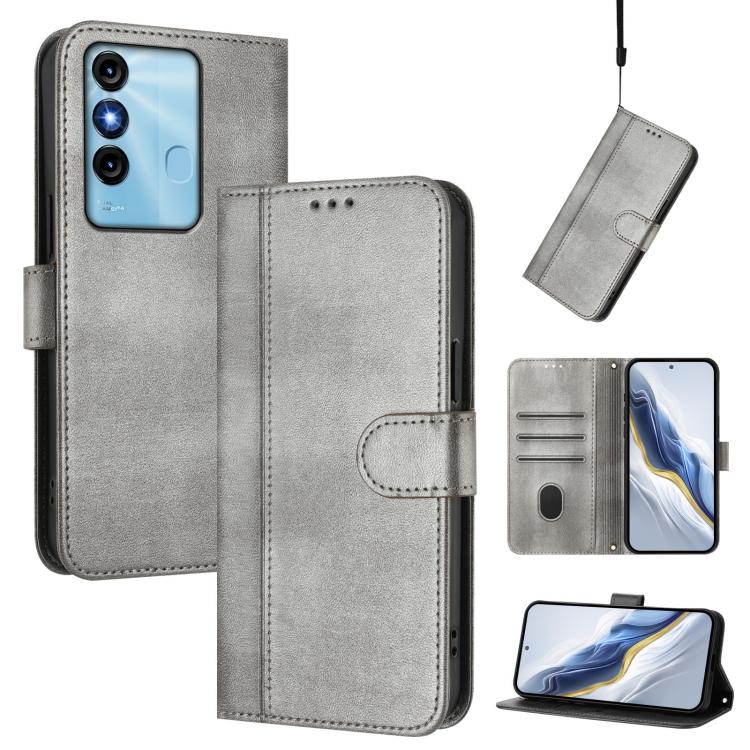 Line Splicing Buckle Retro Leather Phone Case, For itel P40, For itel P38, For itel S17 / Vision 3, For itel A48