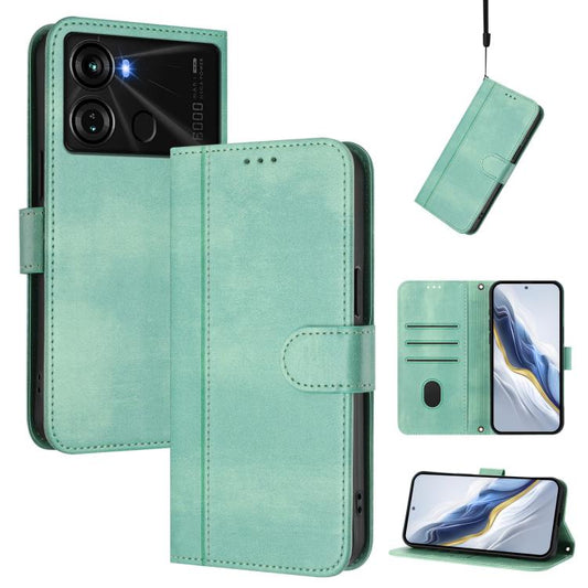 Line Splicing Buckle Retro Leather Phone Case, For itel P40, For itel P38, For itel S17 / Vision 3, For itel A48