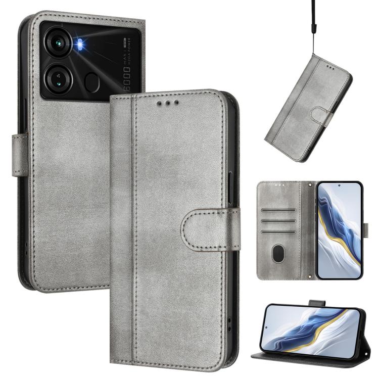 Line Splicing Buckle Retro Leather Phone Case, For itel P40, For itel P38, For itel S17 / Vision 3, For itel A48