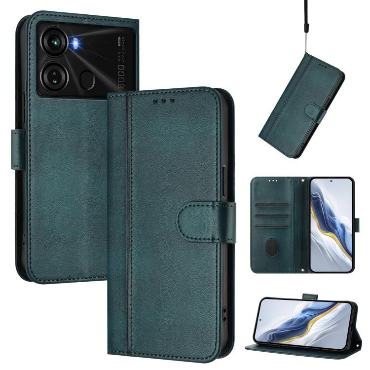 Line Splicing Buckle Retro Leather Phone Case, For itel P40, For itel P38, For itel S17 / Vision 3, For itel A48