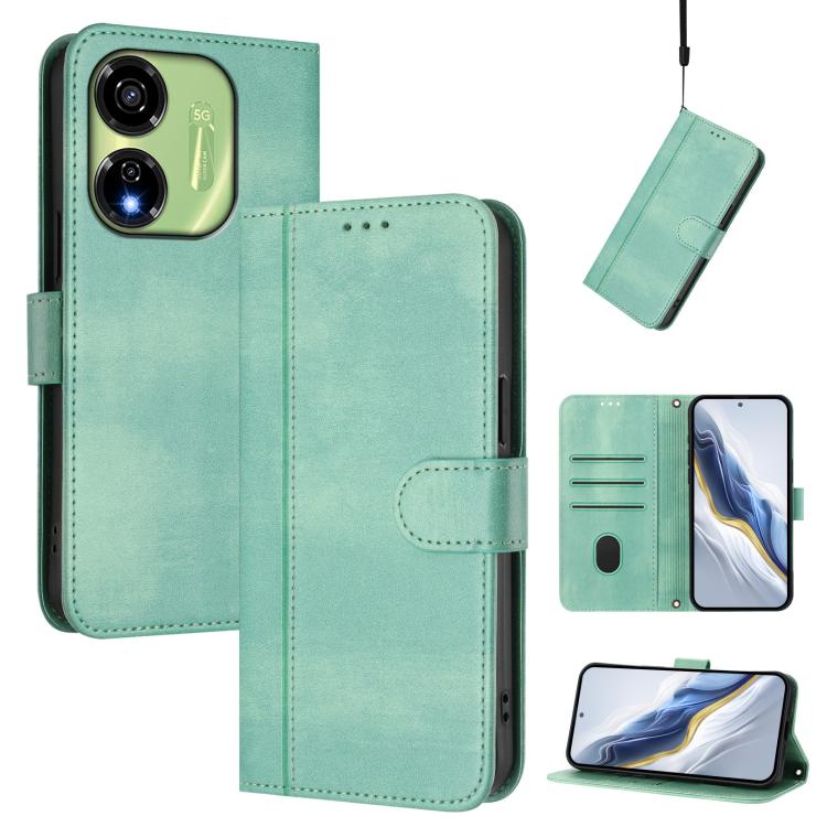 Line Splicing Buckle Retro Leather Phone Case, For itel A23 Pro / A17, For itel P55 5G, For itel RS4, For itel S24, For itel P55+, For itel P55 4G / Infinix Smart 8