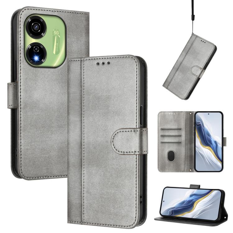 Line Splicing Buckle Retro Leather Phone Case, For itel A23 Pro / A17, For itel P55 5G, For itel RS4, For itel S24, For itel P55+, For itel P55 4G / Infinix Smart 8