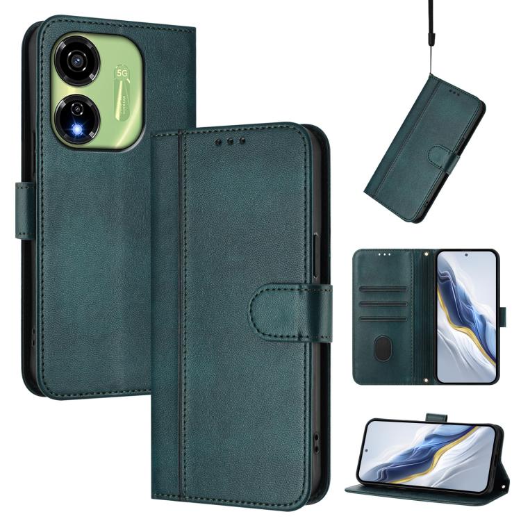 Line Splicing Buckle Retro Leather Phone Case, For itel A23 Pro / A17, For itel P55 5G, For itel RS4, For itel S24, For itel P55+, For itel P55 4G / Infinix Smart 8