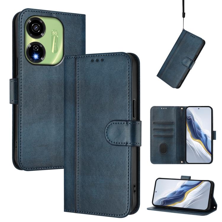 Line Splicing Buckle Retro Leather Phone Case, For itel A23 Pro / A17, For itel P55 5G, For itel RS4, For itel S24, For itel P55+, For itel P55 4G / Infinix Smart 8
