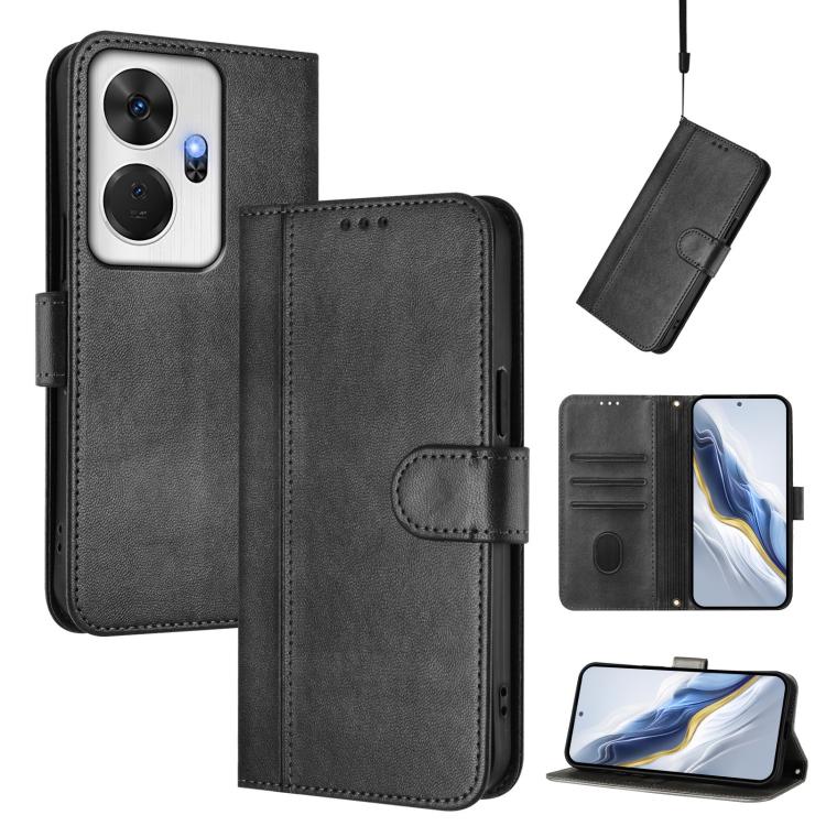 Line Splicing Buckle Retro Leather Phone Case, For itel A23 Pro / A17, For itel P55 5G, For itel RS4, For itel S24, For itel P55+, For itel P55 4G / Infinix Smart 8