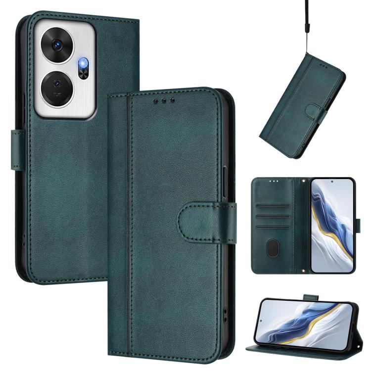 Line Splicing Buckle Retro Leather Phone Case, For itel A23 Pro / A17, For itel P55 5G, For itel RS4, For itel S24, For itel P55+, For itel P55 4G / Infinix Smart 8