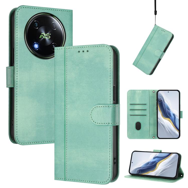 Line Splicing Buckle Retro Leather Phone Case, For itel A23 Pro / A17, For itel P55 5G, For itel RS4, For itel S24, For itel P55+, For itel P55 4G / Infinix Smart 8