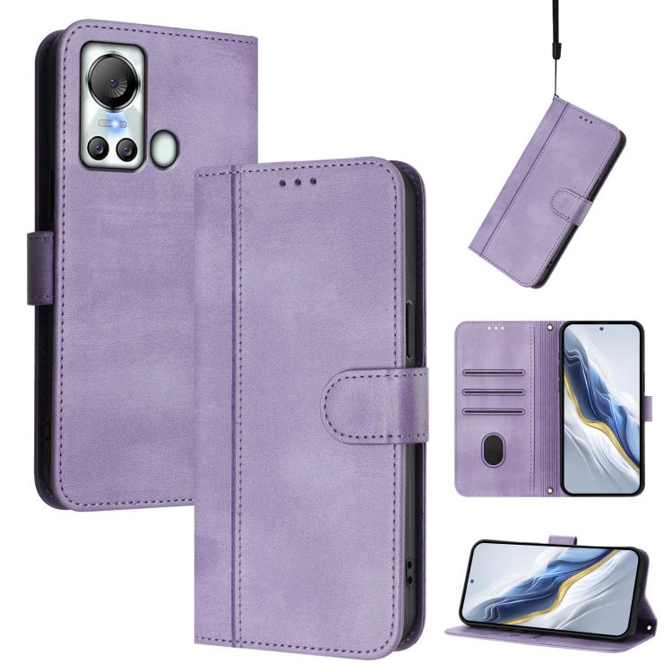 Line Splicing Buckle Retro Leather Phone Case, For itel A05s, For itel A70, For itel A60 / A60s, For itel S23+, For itel S23, For itel S18 / Vision 5