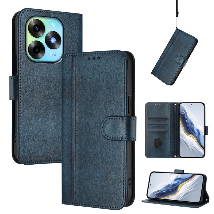 Line Splicing Buckle Retro Leather Phone Case, For itel A05s, For itel A70, For itel A60 / A60s, For itel S23+, For itel S23, For itel S18 / Vision 5