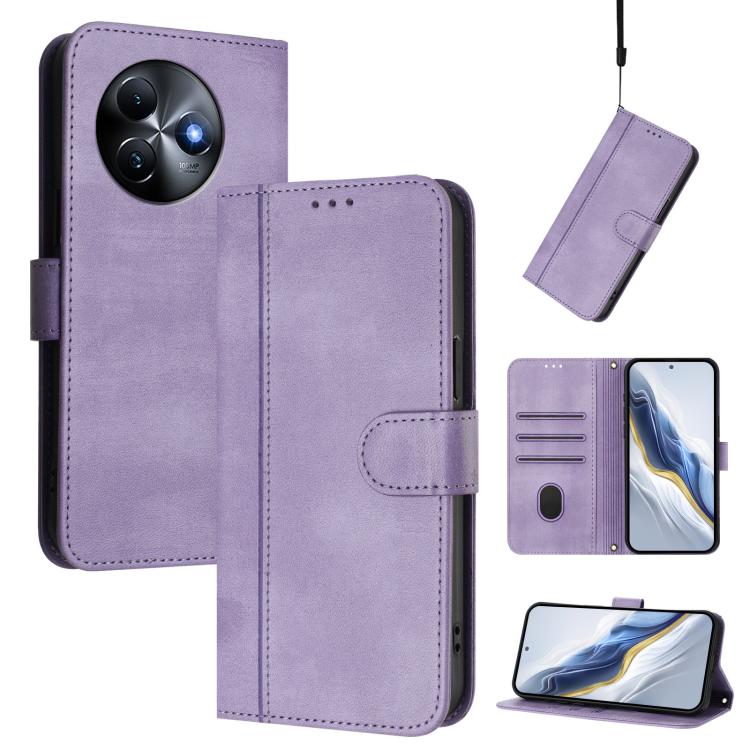 Line Splicing Buckle Retro Leather Phone Case, For itel A23 Pro / A17, For itel P55 5G, For itel RS4, For itel S24, For itel P55+, For itel P55 4G / Infinix Smart 8