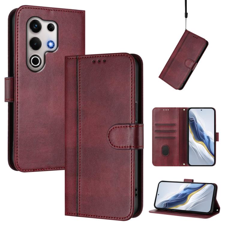 Line Splicing Buckle Retro Leather Phone Case, For itel Power 70, For itel S25 Ultra 4G, For itel S25 4G, For itel A80 4G, For itel A50C, For itel A50