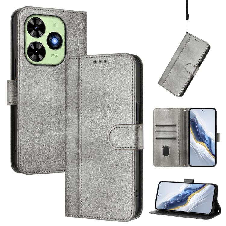 Line Splicing Buckle Retro Leather Phone Case, For itel A200 4G / A200+ 4G, For itel A95 5G, For itel A90 4G, For itel City 100, For itel A58 Lite / A49 Play, For itel P55T 4G / Tecno Spark Go 2024