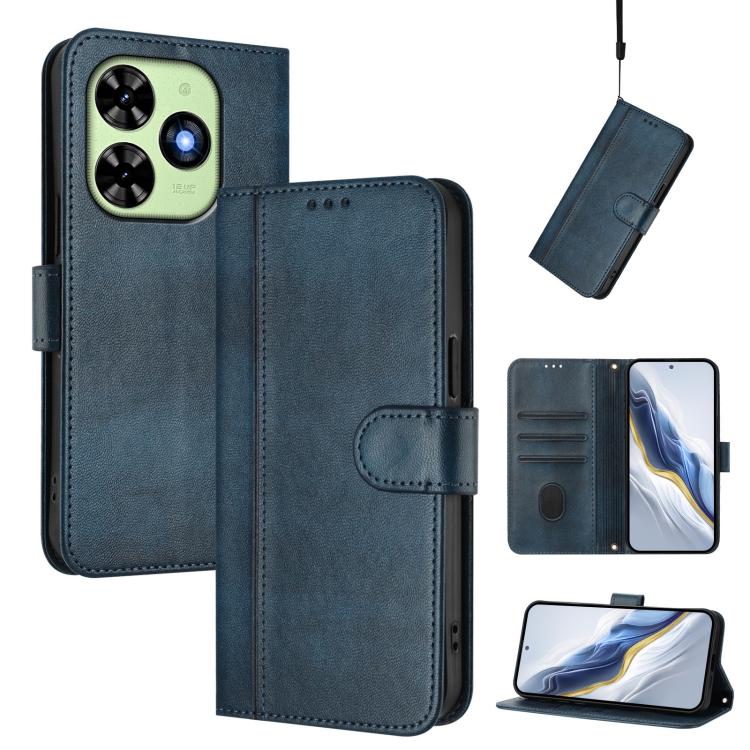 Line Splicing Buckle Retro Leather Phone Case, For itel A200 4G / A200+ 4G, For itel A95 5G, For itel A90 4G, For itel City 100, For itel A58 Lite / A49 Play, For itel P55T 4G / Tecno Spark Go 2024