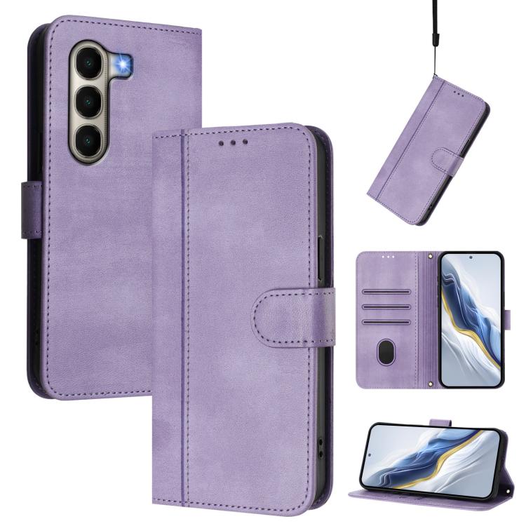 Line Splicing Buckle Retro Leather Phone Case, For itel A200 4G / A200+ 4G, For itel A95 5G, For itel A90 4G, For itel City 100, For itel A58 Lite / A49 Play, For itel P55T 4G / Tecno Spark Go 2024