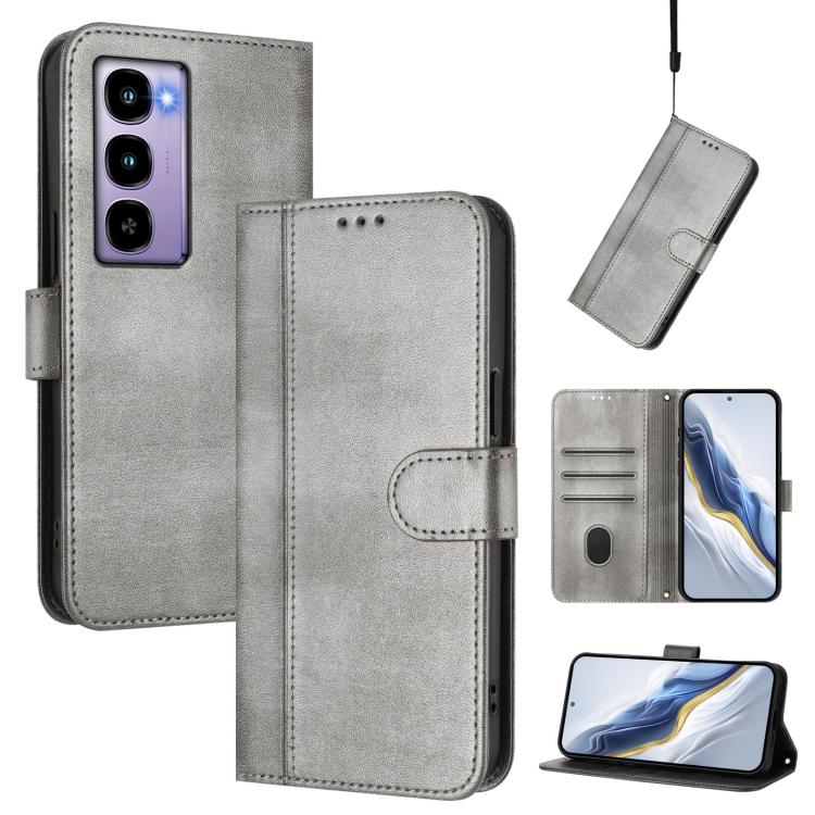 Line Splicing Buckle Retro Leather Phone Case, For itel A200 4G / A200+ 4G, For itel A95 5G, For itel A90 4G, For itel City 100, For itel A58 Lite / A49 Play, For itel P55T 4G / Tecno Spark Go 2024