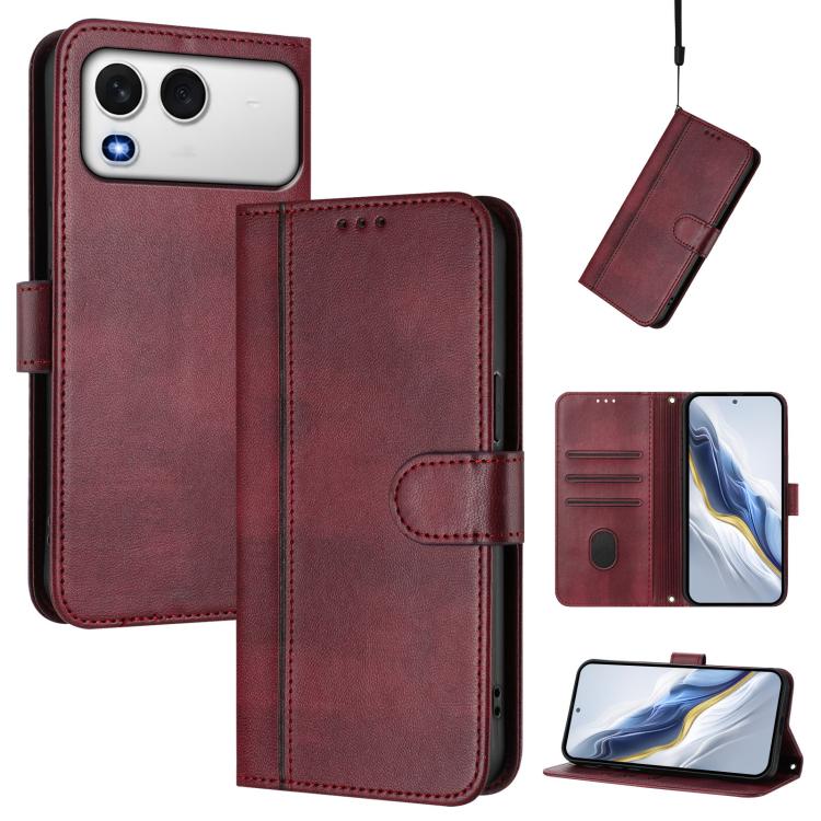Line Splicing Buckle Retro Leather Phone Case, For itel A200 4G / A200+ 4G, For itel A95 5G, For itel A90 4G, For itel City 100, For itel A58 Lite / A49 Play, For itel P55T 4G / Tecno Spark Go 2024